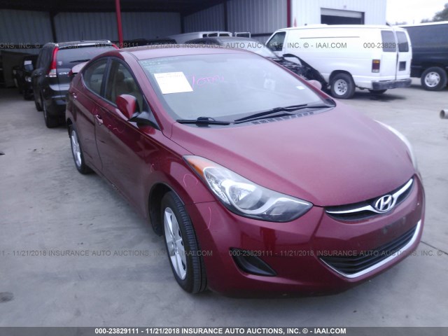 KMHDH4AE5BU101165 - 2011 HYUNDAI ELANTRA GLS/LIMITED RED photo 1