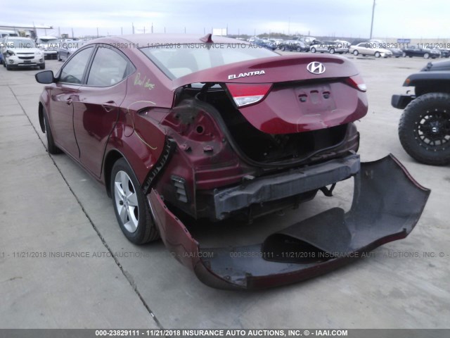 KMHDH4AE5BU101165 - 2011 HYUNDAI ELANTRA GLS/LIMITED RED photo 3