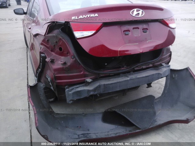 KMHDH4AE5BU101165 - 2011 HYUNDAI ELANTRA GLS/LIMITED RED photo 6