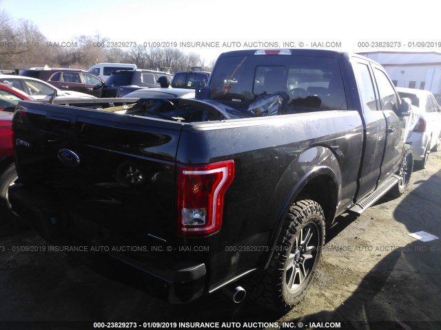 1FTFX1EFXGKE13440 - 2016 FORD F150 SUPER CAB BLACK photo 4