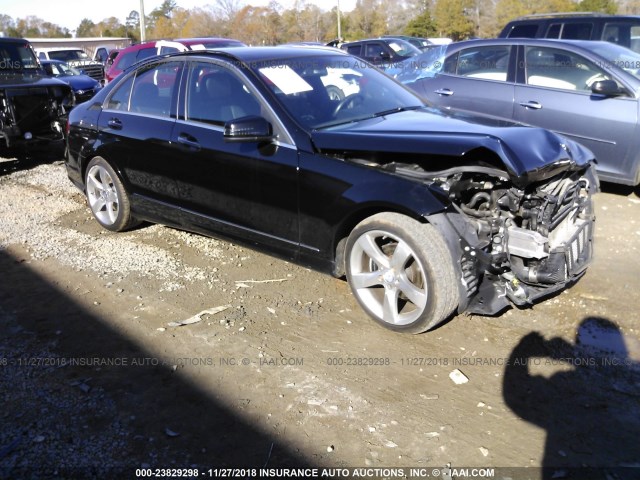 WDDGF4HB0EA966186 - 2014 MERCEDES-BENZ C 250 BLACK photo 1