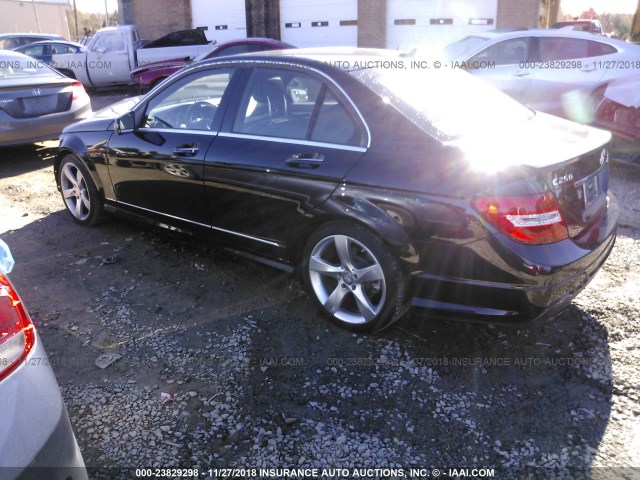 WDDGF4HB0EA966186 - 2014 MERCEDES-BENZ C 250 BLACK photo 3