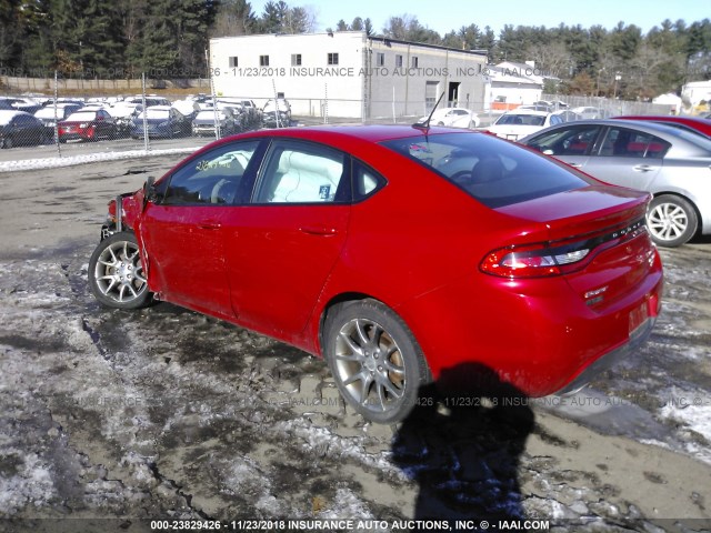 1C3CDFBB4ED697504 - 2014 DODGE DART SXT RED photo 3