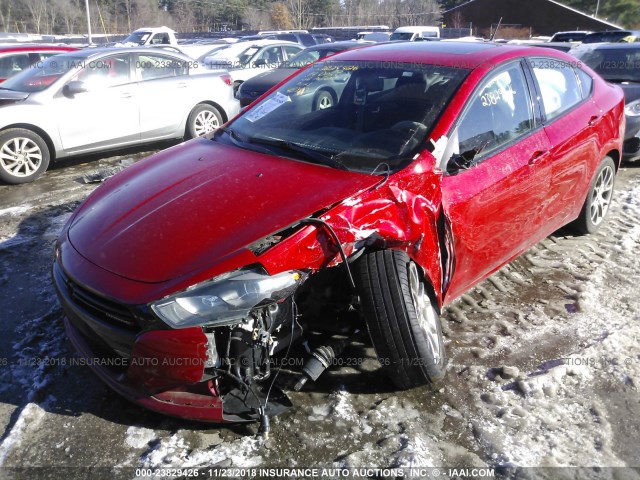 1C3CDFBB4ED697504 - 2014 DODGE DART SXT RED photo 6