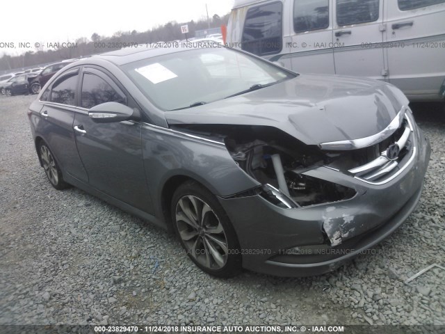 5NPEC4AB3EH929503 - 2014 HYUNDAI SONATA SE/LIMITED GRAY photo 1