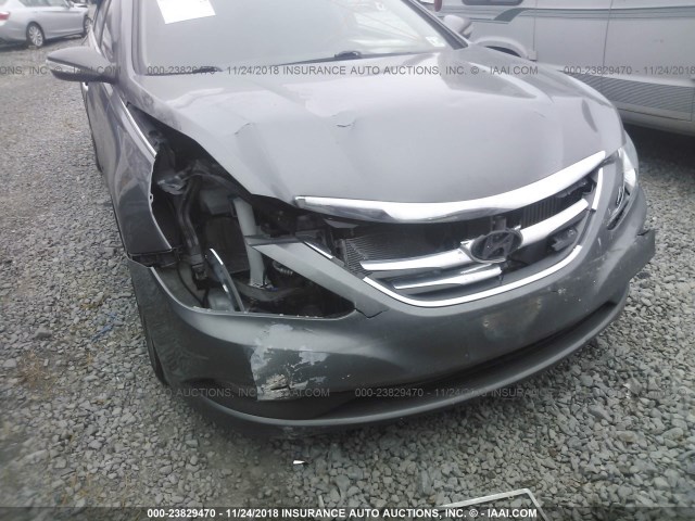 5NPEC4AB3EH929503 - 2014 HYUNDAI SONATA SE/LIMITED GRAY photo 6