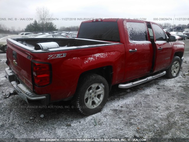 3GCUKREC9EG402945 - 2014 CHEVROLET SILVERADO K1500 LT RED photo 4