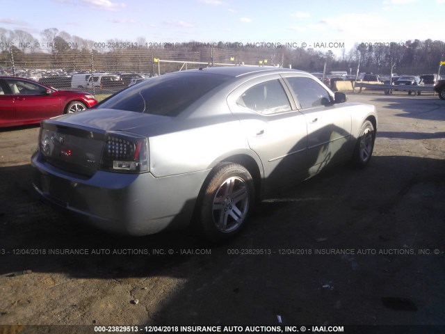 2B3KA43G07H847789 - 2007 DODGE CHARGER SE/SXT GRAY photo 4