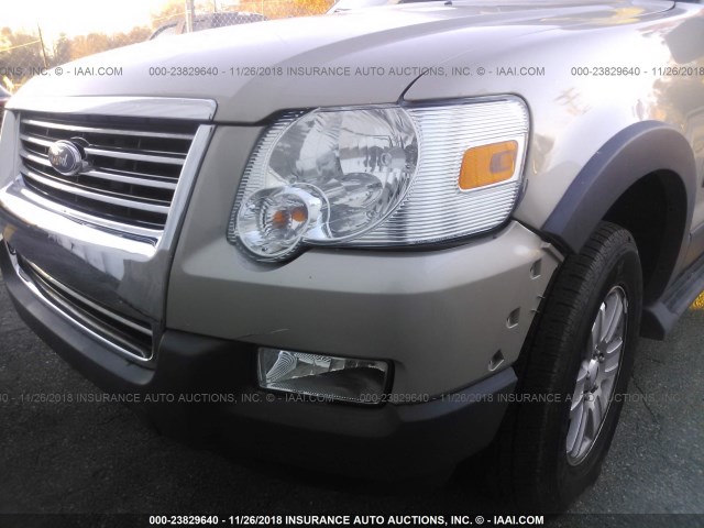 1FMEU63E16UB70143 - 2006 FORD EXPLORER XLT GOLD photo 6