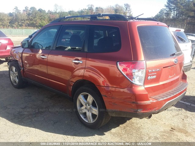 JF2SH6DC4AH716039 - 2010 SUBARU FORESTER 2.5X LIMITED ORANGE photo 3