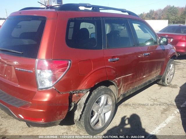 JF2SH6DC4AH716039 - 2010 SUBARU FORESTER 2.5X LIMITED ORANGE photo 4