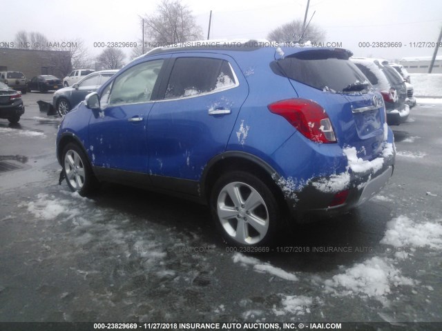 KL4CJESB2GB711939 - 2016 BUICK ENCORE BLUE photo 3