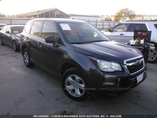 JF2SJAAC7JG516001 - 2018 SUBARU FORESTER 2.5I GRAY photo 1