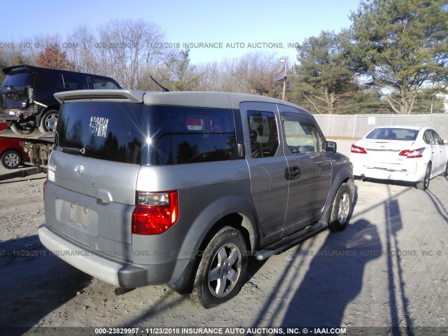 5J6YH28524L009594 - 2004 HONDA ELEMENT EX GRAY photo 4