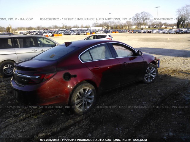 2G4GK5EX7F9124658 - 2015 BUICK REGAL RED photo 4