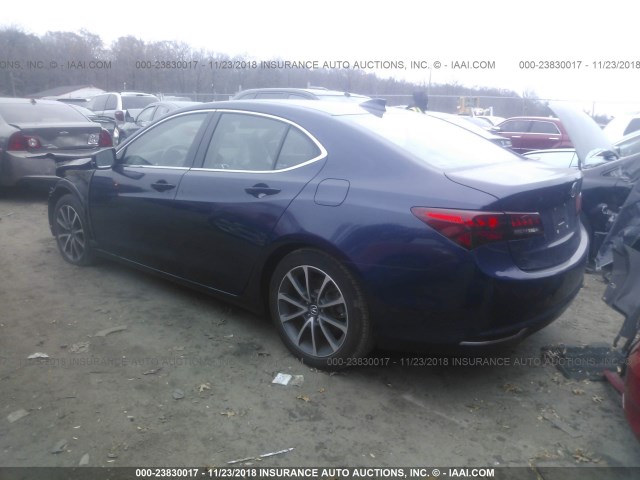 19UUB2F37GA008773 - 2016 ACURA TLX BLUE photo 3