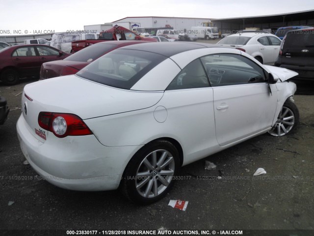 WVWBA71F09V008973 - 2009 VOLKSWAGEN EOS TURBO/KOMFORT WHITE photo 4