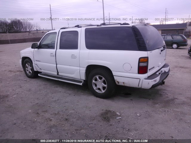 1GKFK66U05J146082 - 2005 GMC YUKON XL DENALI WHITE photo 3