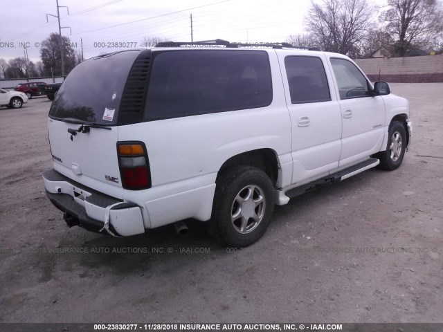 1GKFK66U05J146082 - 2005 GMC YUKON XL DENALI WHITE photo 4