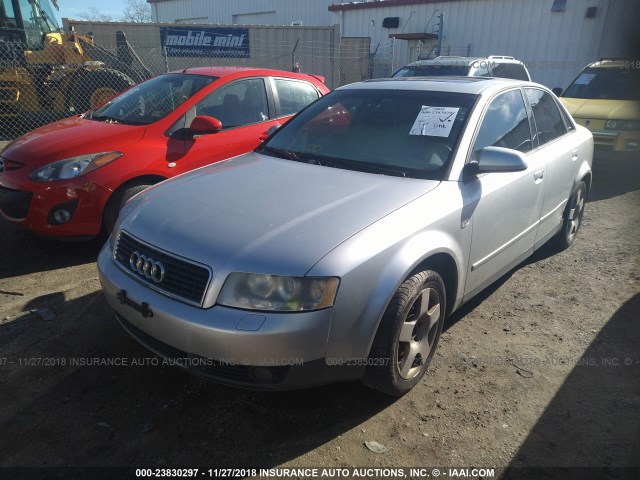 WAULC68E63A173430 - 2003 AUDI A4 1.8T QUATTRO SILVER photo 2