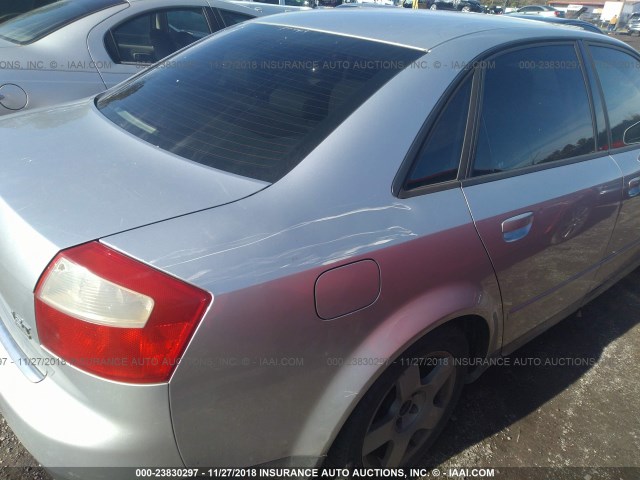 WAULC68E63A173430 - 2003 AUDI A4 1.8T QUATTRO SILVER photo 6