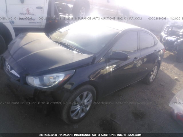 KMHCU4AE3CU210376 - 2012 HYUNDAI ACCENT GLS/GS/SE BLACK photo 2