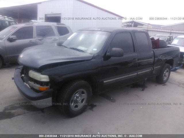 2GCEC19W711174695 - 2001 CHEVROLET SILVERADO C1500 BLACK photo 2