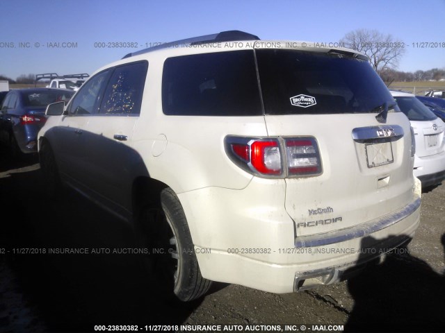 1GKKVTKD5DJ190717 - 2013 GMC ACADIA DENALI WHITE photo 3