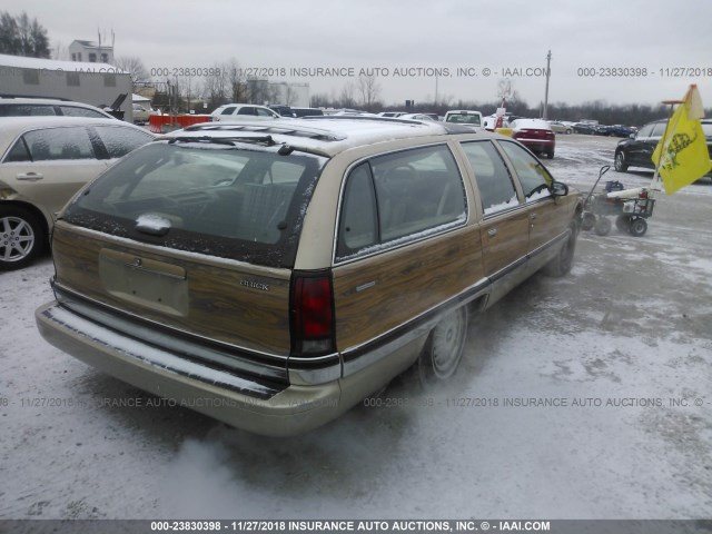 1G4BR8373PW408789 - 1993 BUICK ROADMASTER ESTATE TAN photo 4