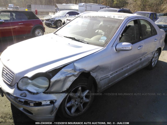 WDBRF81J63F370879 - 2003 MERCEDES-BENZ C 240 4MATIC SILVER photo 6