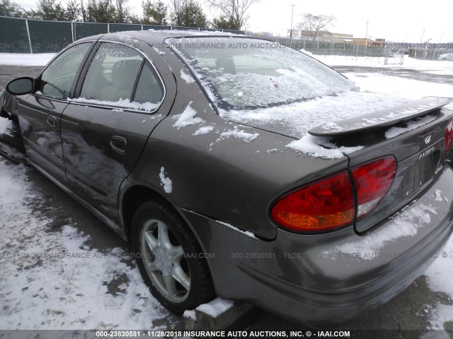 1G3NL52E52C216429 - 2002 OLDSMOBILE ALERO GL BROWN photo 3