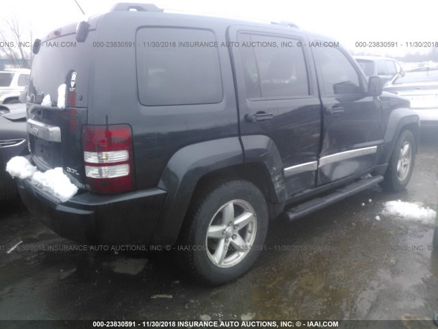 1J8GN58K38W218969 - 2008 JEEP LIBERTY LIMITED BLACK photo 4