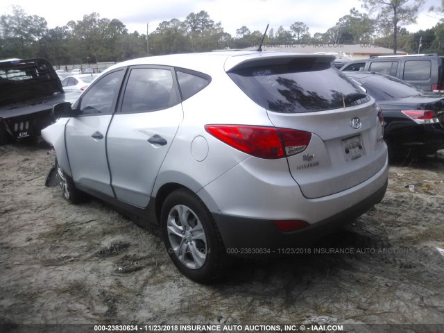 KM8JT3AB4BU119917 - 2011 HYUNDAI TUCSON GL/GLS SILVER photo 3