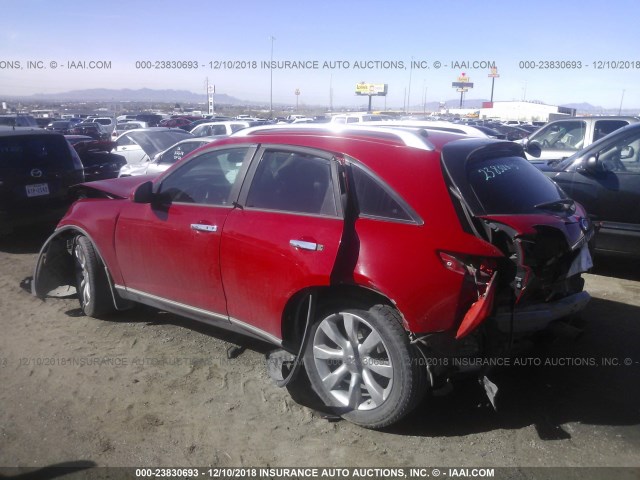 JNRAS08W74X215914 - 2004 INFINITI FX35 RED photo 3