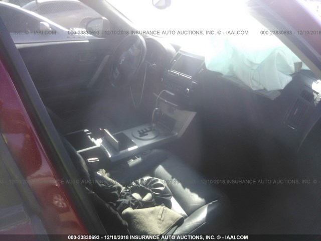 JNRAS08W74X215914 - 2004 INFINITI FX35 RED photo 5