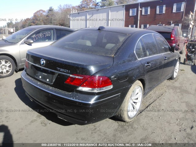 WBAHL83557DT09950 - 2007 BMW 750 I BLACK photo 4