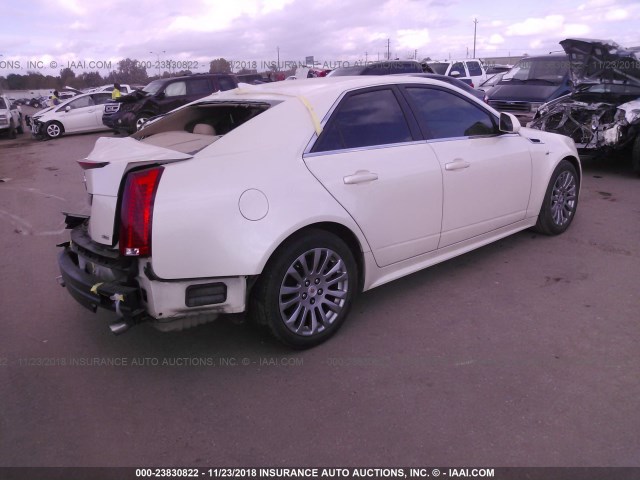 1G6DK5E30D0177443 - 2013 CADILLAC CTS PERFORMANCE COLLECTION WHITE photo 4