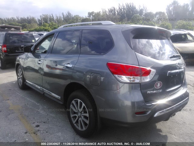 5N1AR2MN6GC621209 - 2016 NISSAN PATHFINDER S/SV/SL/PLATINUM GRAY photo 3