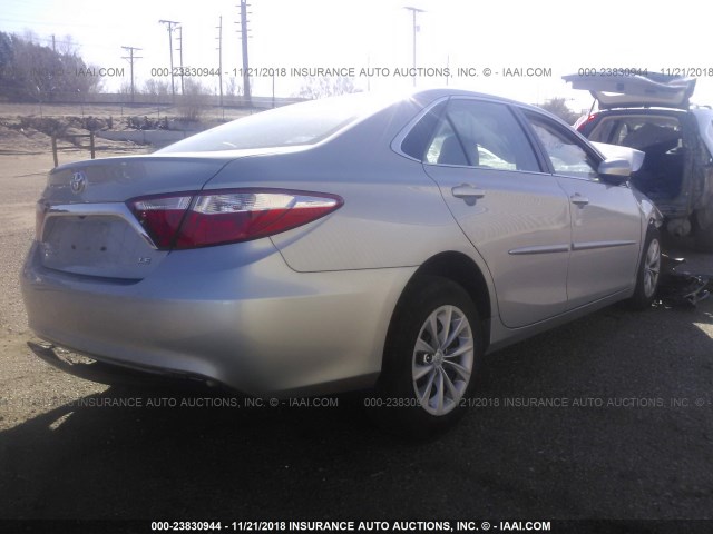 4T4BF1FK5GR549249 - 2016 TOYOTA CAMRY LE/XLE/SE/XSE SILVER photo 4