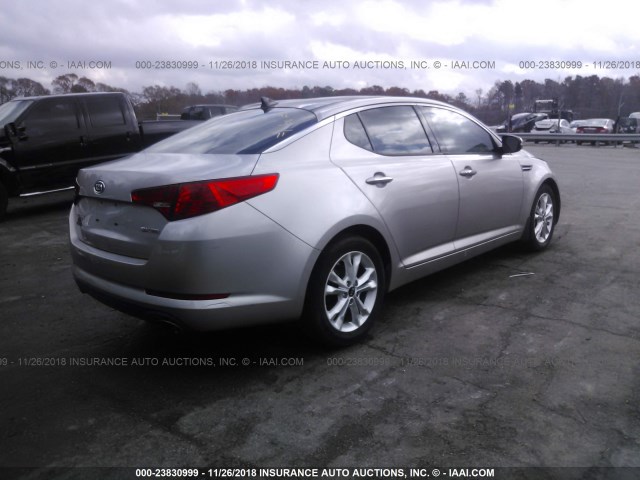 KNAGN4A75B5110418 - 2011 KIA OPTIMA EX/SX Pewter photo 4