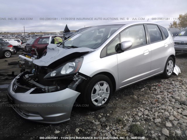 JHMGE8H37DC027504 - 2013 HONDA FIT SILVER photo 2