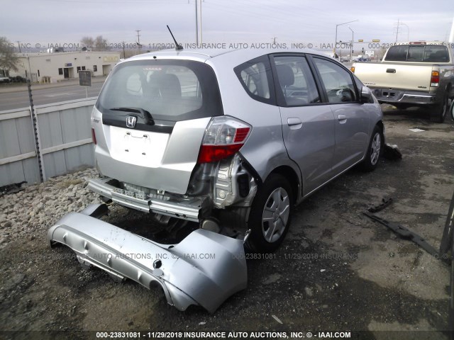 JHMGE8H37DC027504 - 2013 HONDA FIT SILVER photo 4