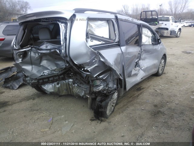 5TDYK3DC1FS546721 - 2015 TOYOTA SIENNA XLE/LIMITED SILVER photo 4