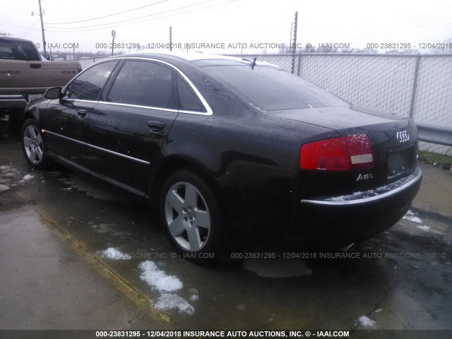 WAUML44E24N023789 - 2004 AUDI A8 L QUATTRO BLACK photo 3