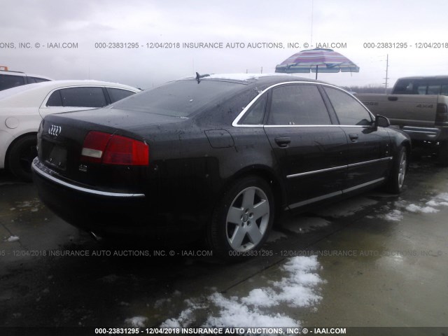 WAUML44E24N023789 - 2004 AUDI A8 L QUATTRO BLACK photo 4