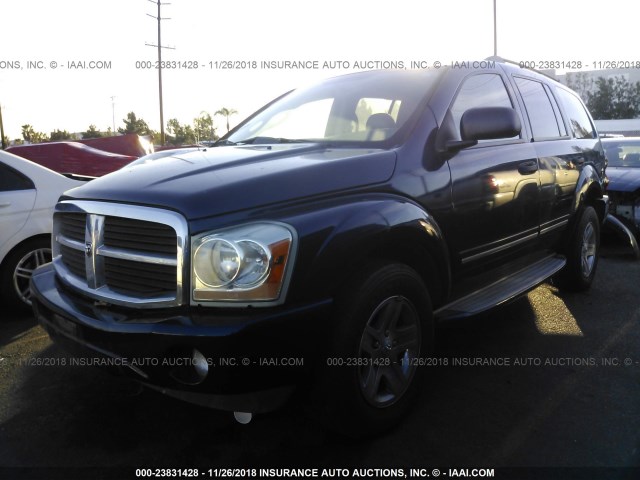 1D4HD58NX4F167296 - 2004 DODGE DURANGO LIMITED BLUE photo 2