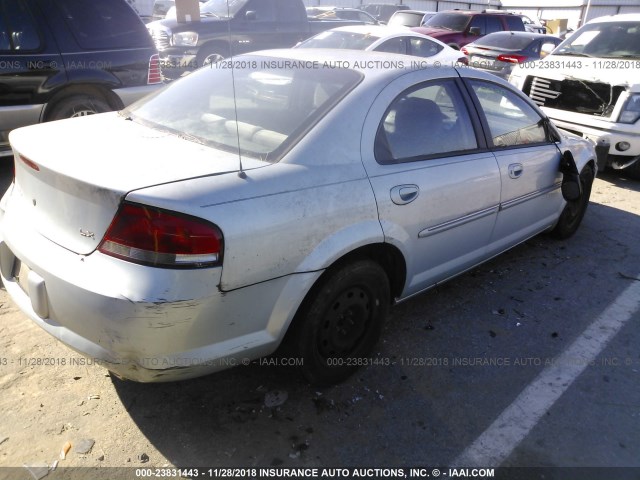 1C3EL46U81N728639 - 2001 CHRYSLER SEBRING LX BLUE photo 4