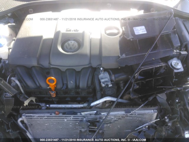 1VWAP7A30DC034605 - 2013 VOLKSWAGEN PASSAT S BLACK photo 10