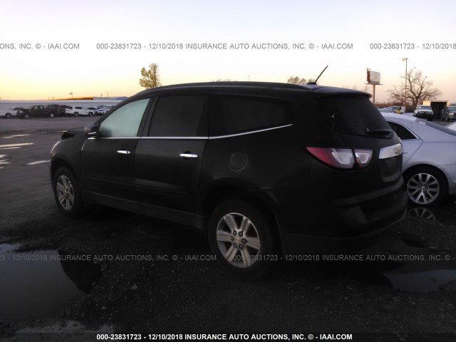 1GNKRHKD4EJ119207 - 2014 CHEVROLET TRAVERSE LT BLACK photo 3