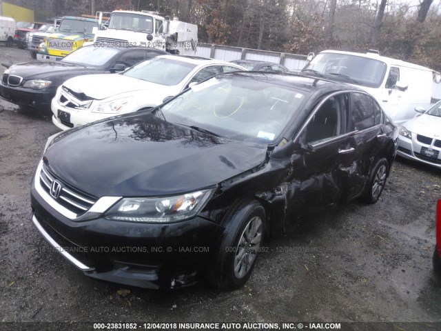 1HGCR2F34EA189934 - 2014 HONDA ACCORD BLACK photo 2